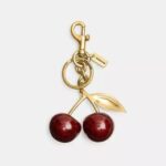 Coach Cherry Bag Charm Brass/Red Apple