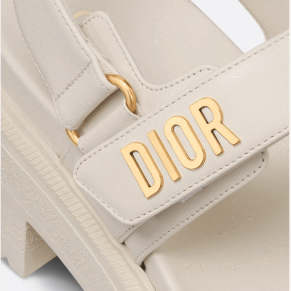 Dior Act White Lambskin Platform Sandals – 7cm Heel
